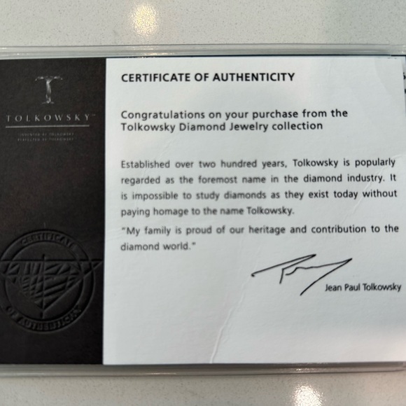 Tolkowsky White Gold Natural Diamond Ring Set Size 6.5 from Kay Jewelers - Picture 9 of 9